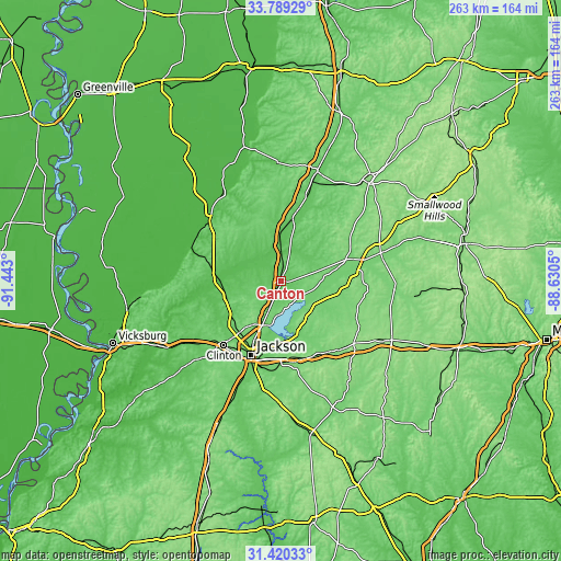 Topographic map of Canton