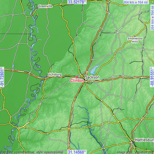 Topographic map of Clinton