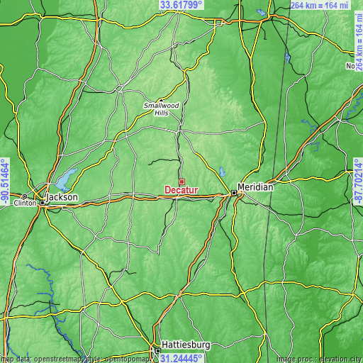 Topographic map of Decatur