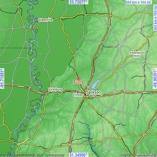 Topographic map of Flora