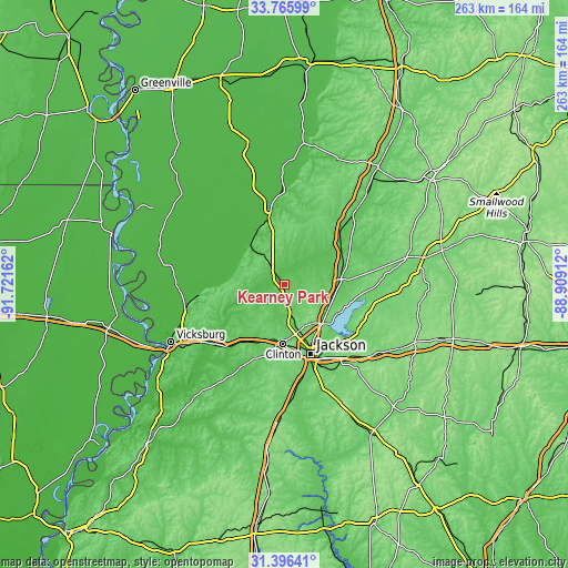 Topographic map of Kearney Park