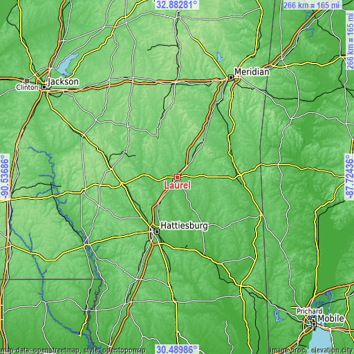 Topographic map of Laurel