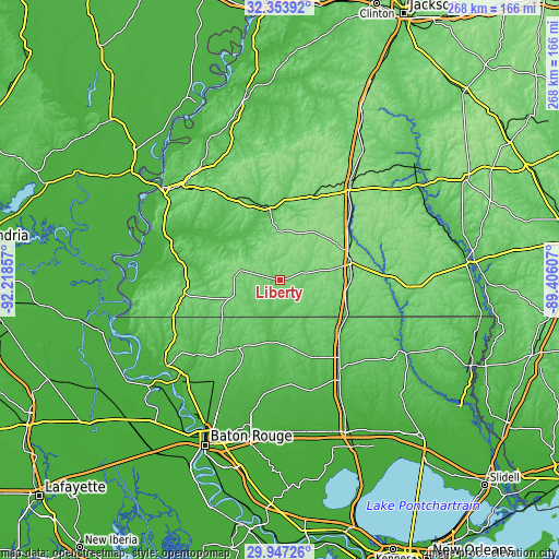 Topographic map of Liberty