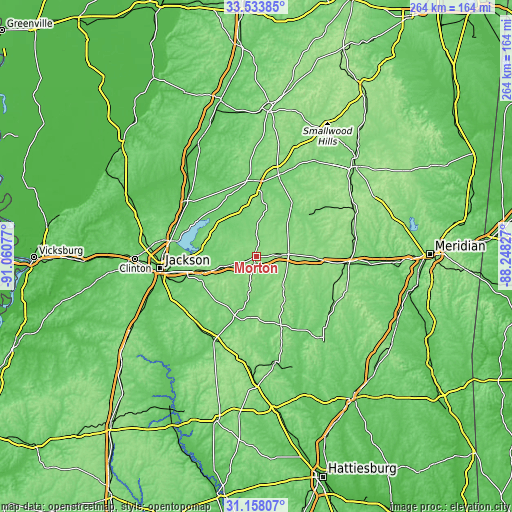 Topographic map of Morton