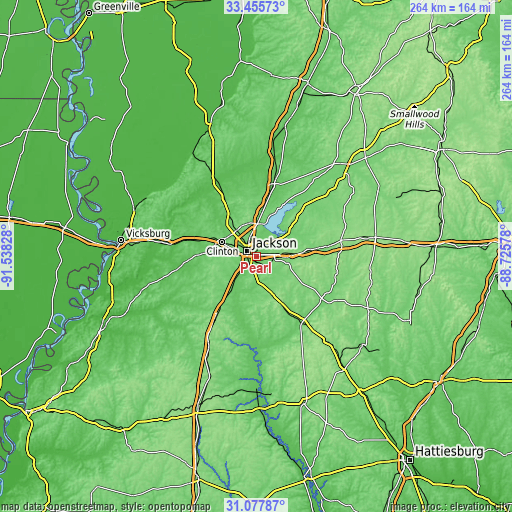 Topographic map of Pearl