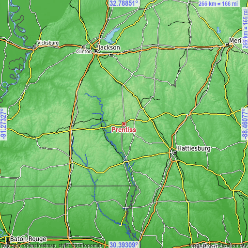 Topographic map of Prentiss