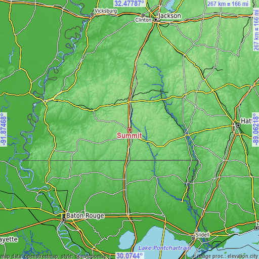 Topographic map of Summit