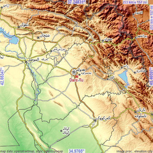 Topographic map of Dare Tû