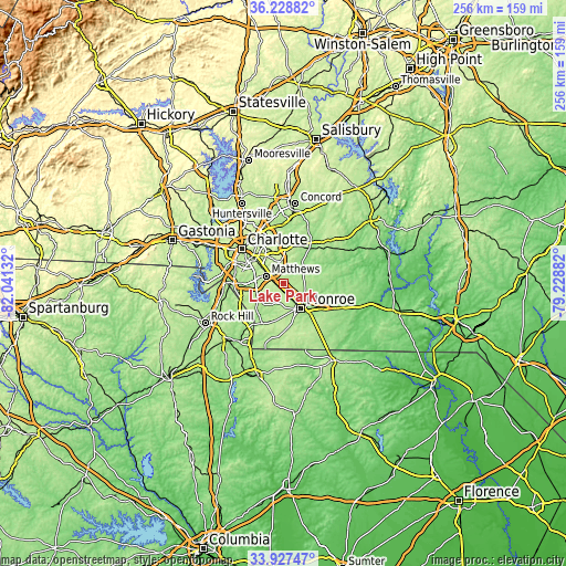 Topographic map of Lake Park