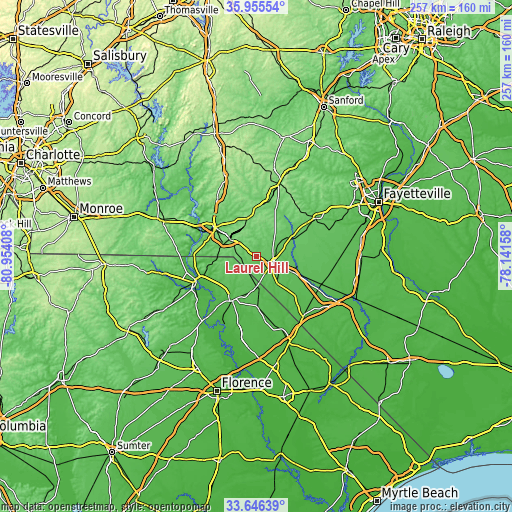 Topographic map of Laurel Hill