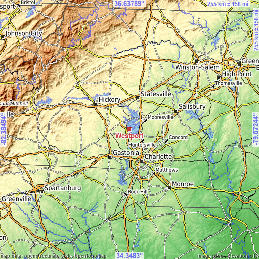 Topographic map of Westport