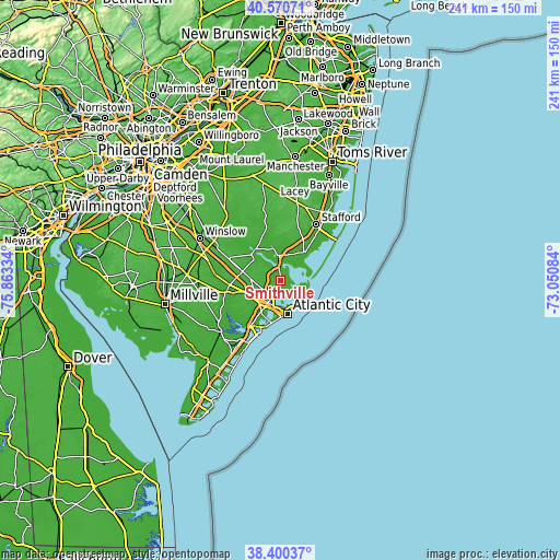 Topographic map of Smithville