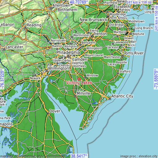 Topographic map of Victory Lakes