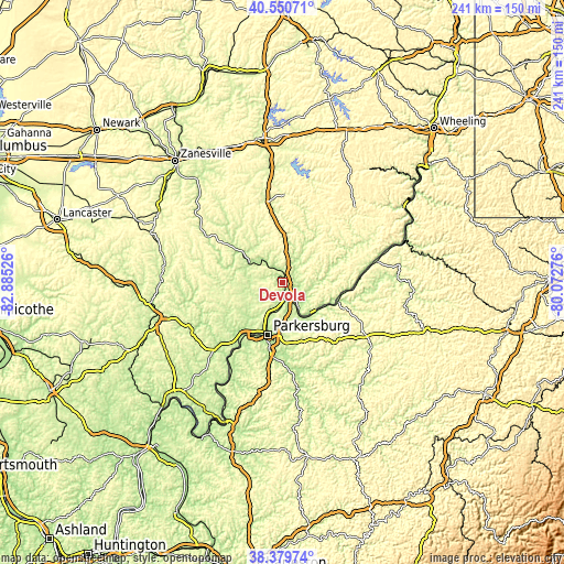 Topographic map of Devola