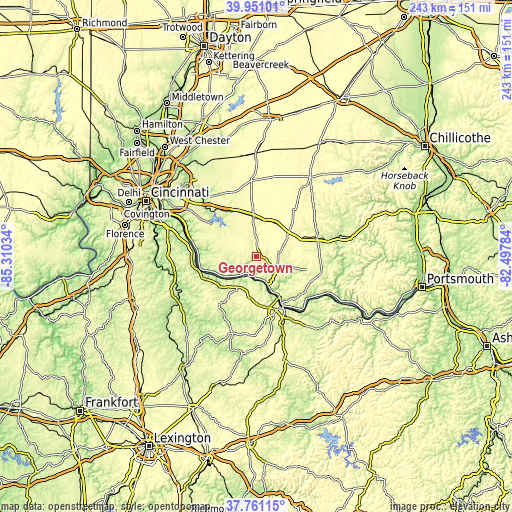 Topographic map of Georgetown