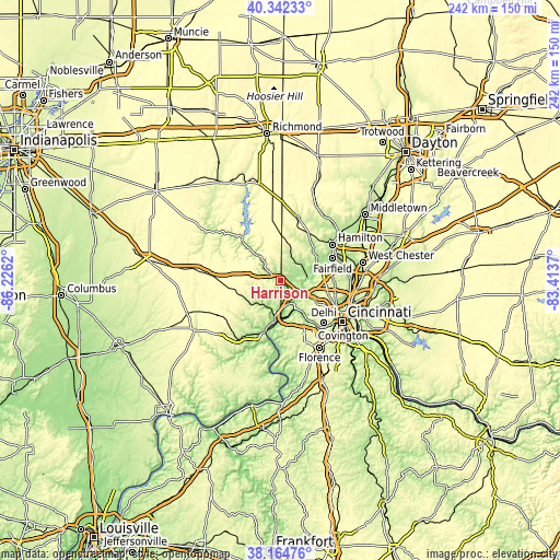 Topographic map of Harrison