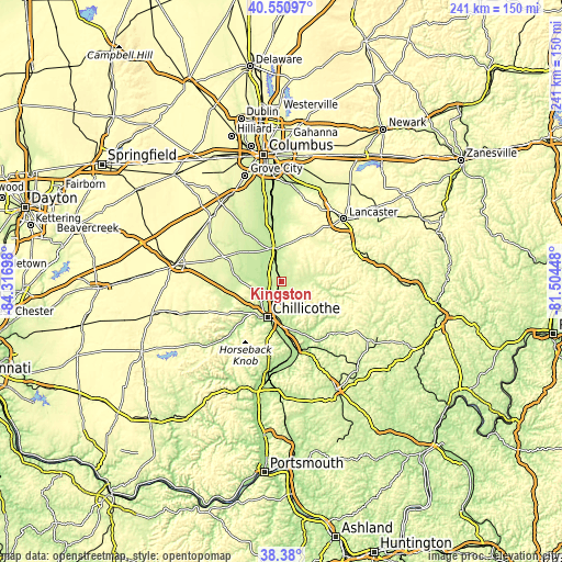 Topographic map of Kingston