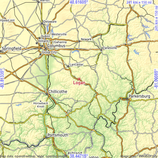 Topographic map of Logan