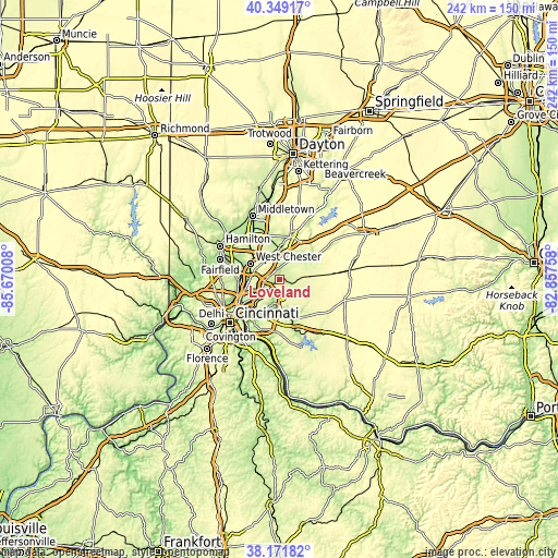 Topographic map of Loveland