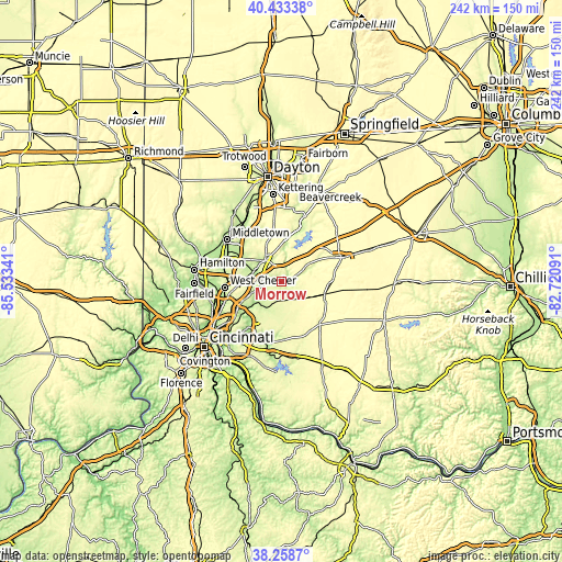 Topographic map of Morrow