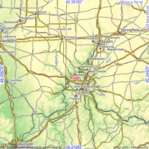 Topographic map of Ross