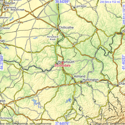 Topographic map of Sciotodale