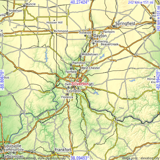 Topographic map of Silverton