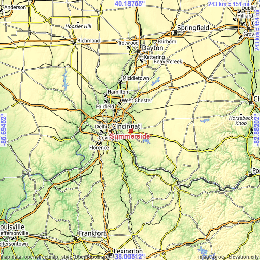 Topographic map of Summerside