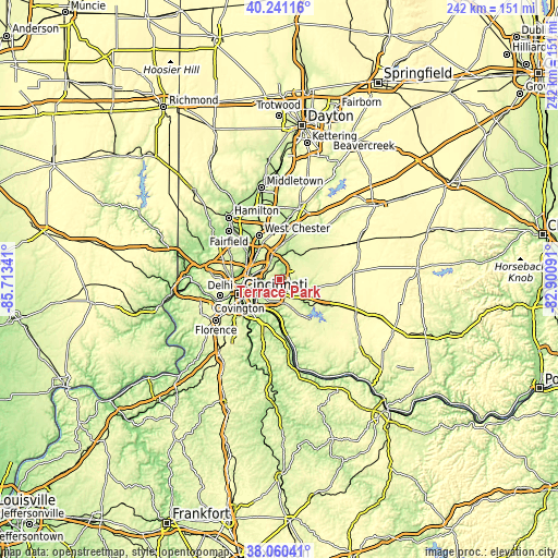 Topographic map of Terrace Park