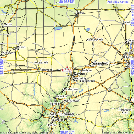 Topographic map of Union