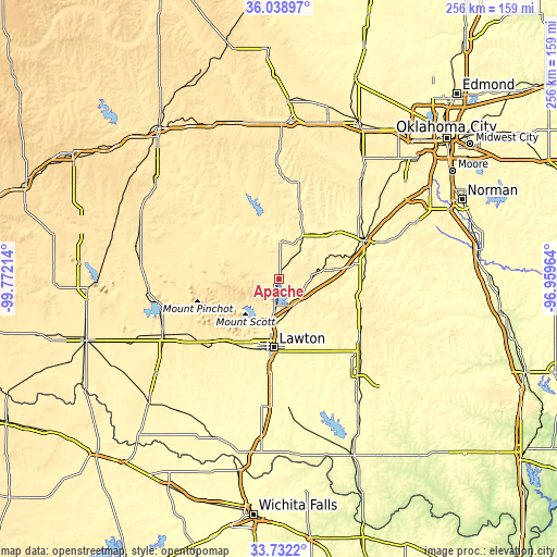 Topographic map of Apache