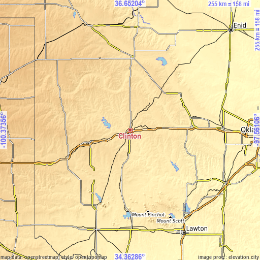 Topographic map of Clinton