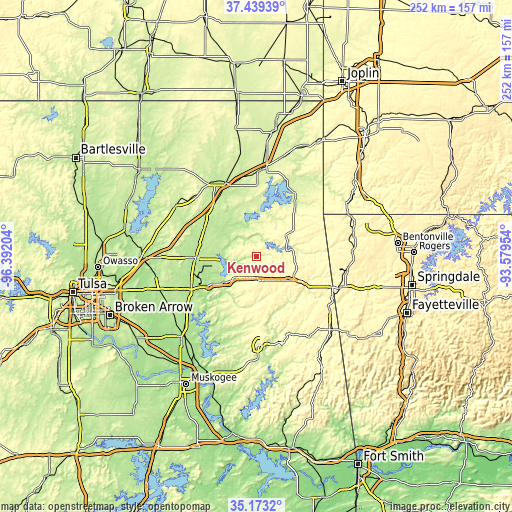 Topographic map of Kenwood