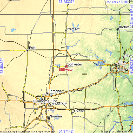 Topographic map of Stillwater