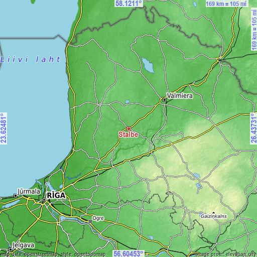 Topographic map of Stalbe