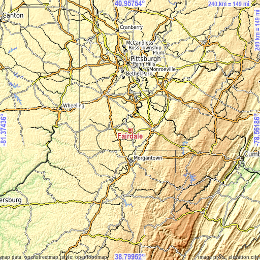 Topographic map of Fairdale