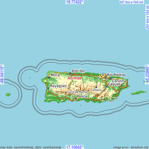 Topographic map of Animas