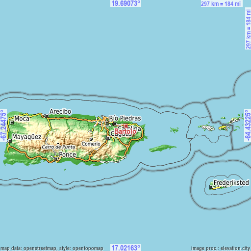 Topographic map of Bartolo