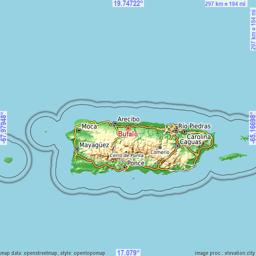 Topographic map of Bufalo