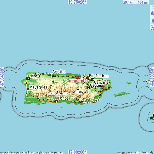Topographic map of Campanilla