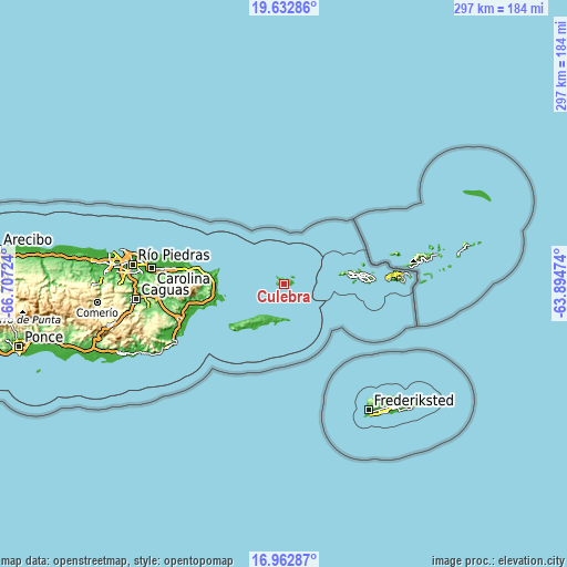 Topographic map of Culebra