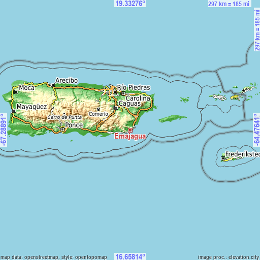 Topographic map of Emajagua