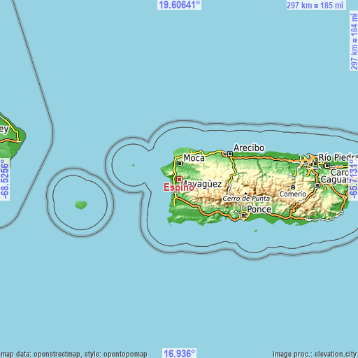 Topographic map of Espino