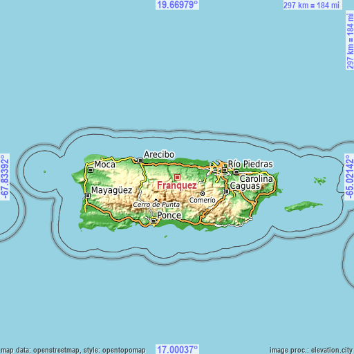 Topographic map of Franquez