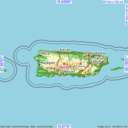 Topographic map of Jayuya