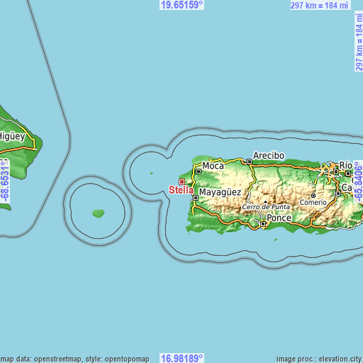 Topographic map of Stella