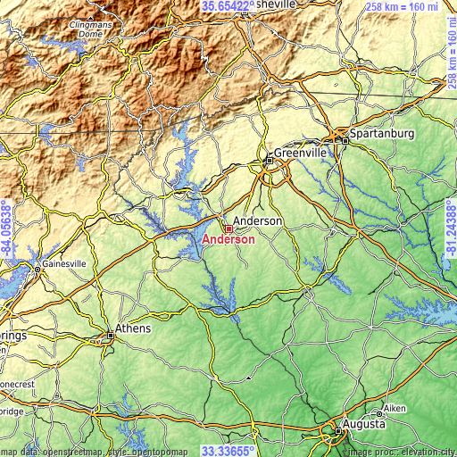 Topographic map of Anderson