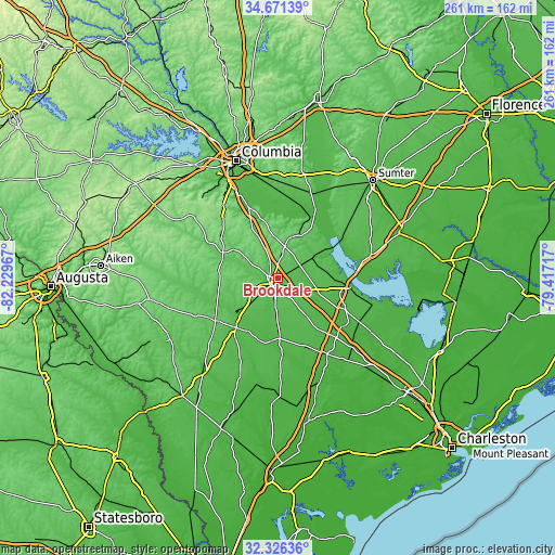 Topographic map of Brookdale