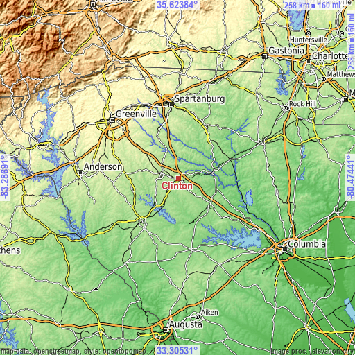 Topographic map of Clinton