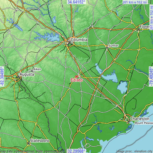 Topographic map of Edisto